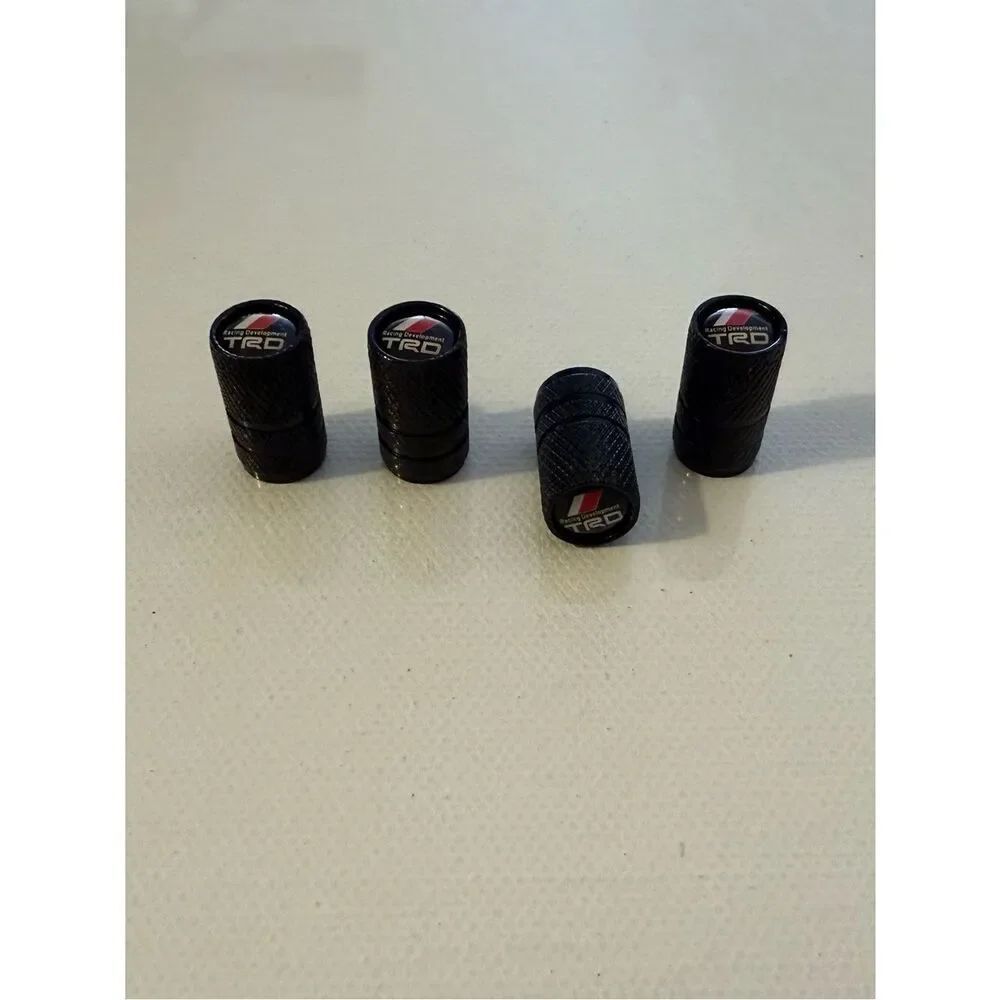 TRD Toyota Valve Stem Caps in Black Set of 4 NWT